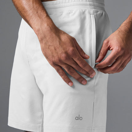 alo Men's 7" Conquer React Performance Short - White