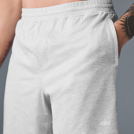 alo Men's 7" Conquer React Performance Short - Athletic Heather Grey