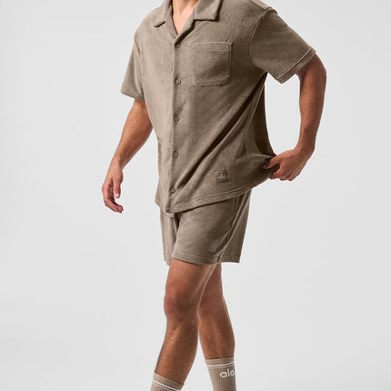 alo Men's 7" Coastal Terry Short - Gravel