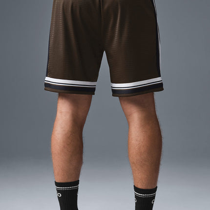 alo Men's 7" Key Mesh Basketball Short - Espresso