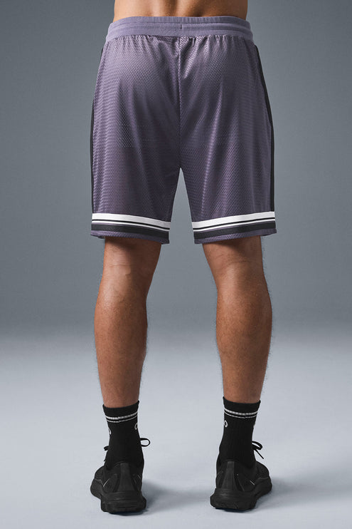 alo Men's 7" Key Mesh Basketball Short - Italian Plum