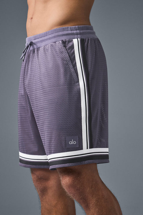 alo Men's 7" Key Mesh Basketball Short - Italian Plum