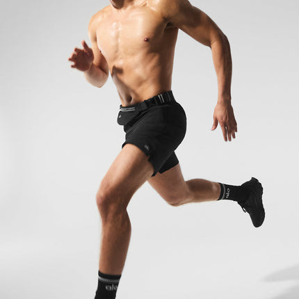 alo Men's 7" Repetition Short - Black