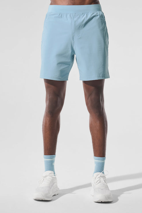 alo Men's 7" Repetition Short - Celestial Blue