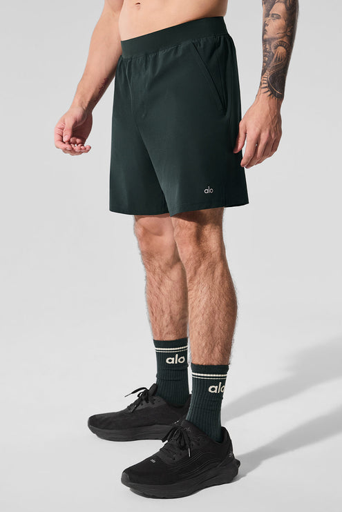 alo Men's 7" Repetition Short - Charcoal Green