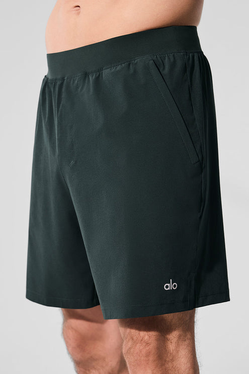 alo Men's 7" Repetition Short - Charcoal Green