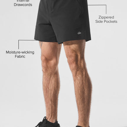 alo Men's 5" Repetition Short - Black