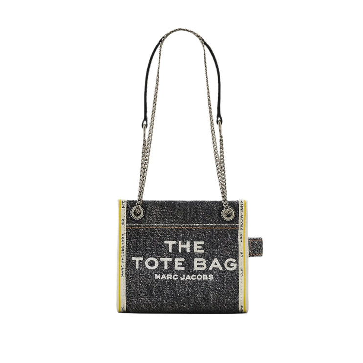 Marc Jacobs Women's The Denim Chain Crossbody Tote Bag Black Wash