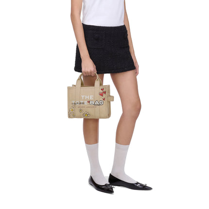 Marc Jacobs Women's The Daisy Doodle Canvas Small Tote Bag Beige