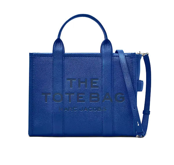 Marc Jacobs Women's The Leather Medium Tote Bag Cobalt