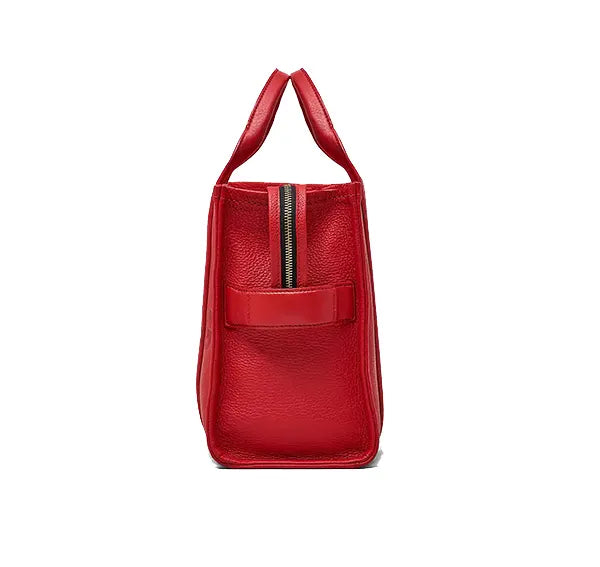 Marc Jacobs Women's The Leather Medium Tote Bag True Red