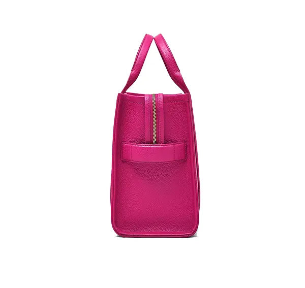 Marc Jacobs Women's The Leather Medium Tote Bag Lipstick Pink