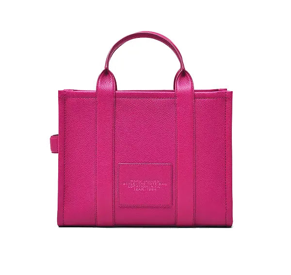 Marc Jacobs Women's The Leather Medium Tote Bag Lipstick Pink