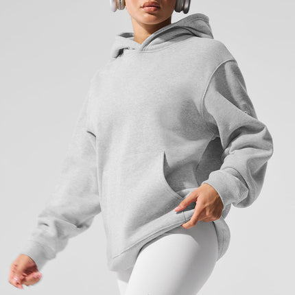 alo Women's Renown Heavy Weight Hoodie - Athletic Heather Grey