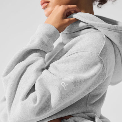 alo Women's Renown Heavy Weight Hoodie - Athletic Heather Grey