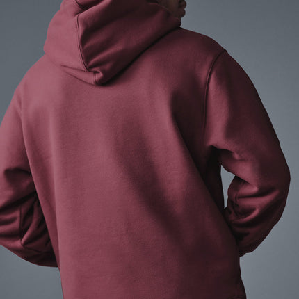 alo Men's Renown Heavy Weight Hoodie - Burgundy Truffle