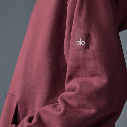 alo Women's Renown Heavy Weight Hoodie - Burgundy Truffle