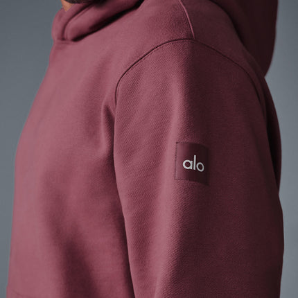 alo Men's Renown Heavy Weight Hoodie - Burgundy Truffle