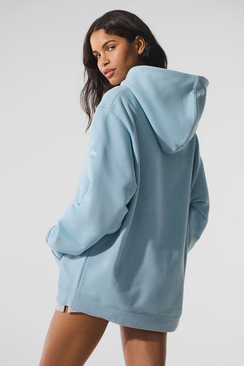 alo Women's Renown Heavy Weight Hoodie - Celestial Blue