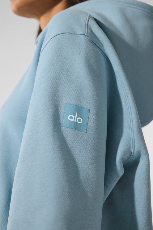alo Women's Renown Heavy Weight Hoodie - Celestial Blue