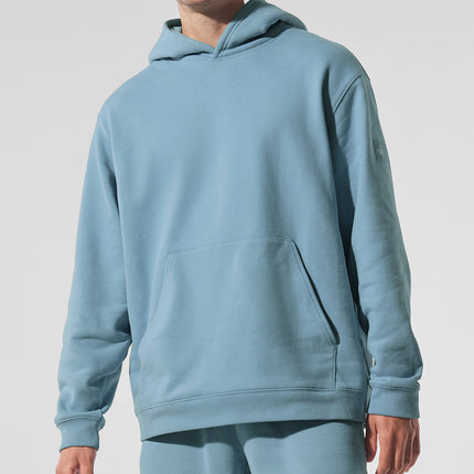 alo Men's Renown Heavy Weight Hoodie - Celestial Blue