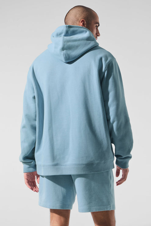 alo Men's Renown Heavy Weight Hoodie - Celestial Blue