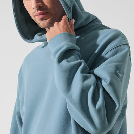 alo Men's Renown Heavy Weight Hoodie - Celestial Blue