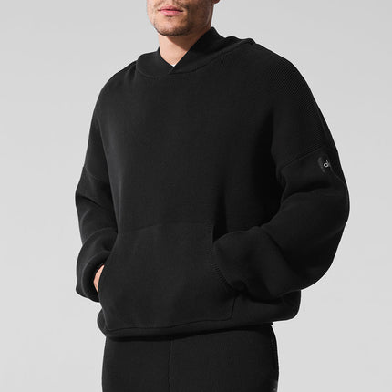 alo Men's Scholar Hooded Sweater - Black