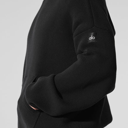 alo Men's Scholar Hooded Sweater - Black