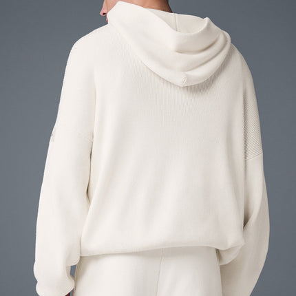 alo Men's Scholar Hooded Sweater - Ivory