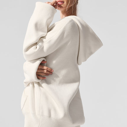 alo Women's Scholar Hooded Sweater - Ivory