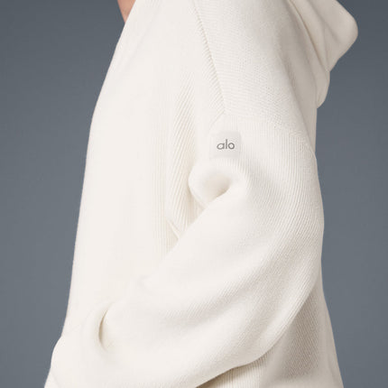 alo Men's Scholar Hooded Sweater - Ivory
