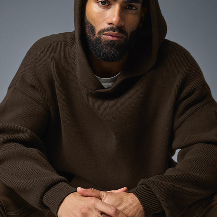 alo Men's Scholar Hooded Sweater - Espresso