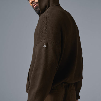 alo Men's Scholar Hooded Sweater - Espresso