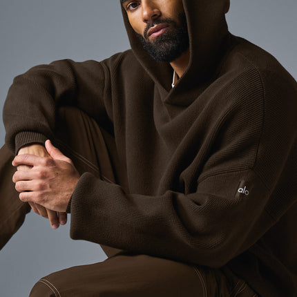 alo Men's Scholar Hooded Sweater - Espresso