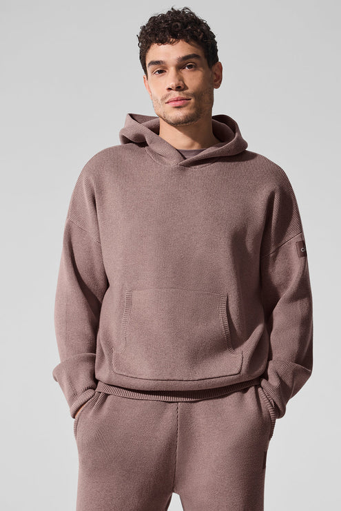 alo Men's Scholar Hooded Sweater - Mushroom Heather
