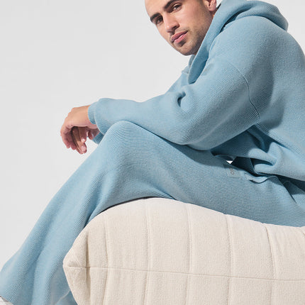alo Men's Scholar Hooded Sweater - Celestial Blue Heather