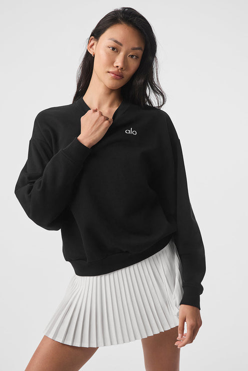 alo Women's Accolade Crew Neck Pullover - Black