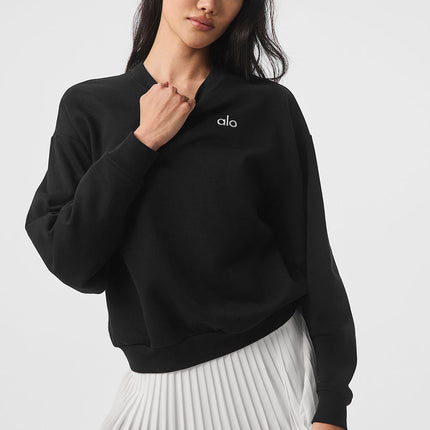 alo Women's Accolade Crew Neck Pullover - Black