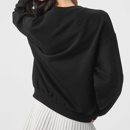 alo Women's Accolade Crew Neck Pullover - Black