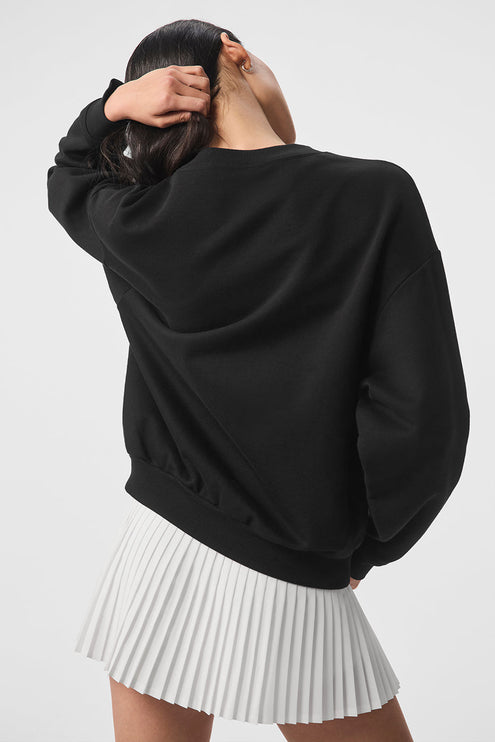 alo Women's Accolade Crew Neck Pullover - Black