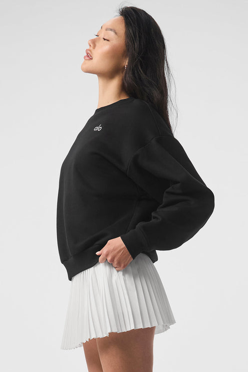 alo Women's Accolade Crew Neck Pullover - Black