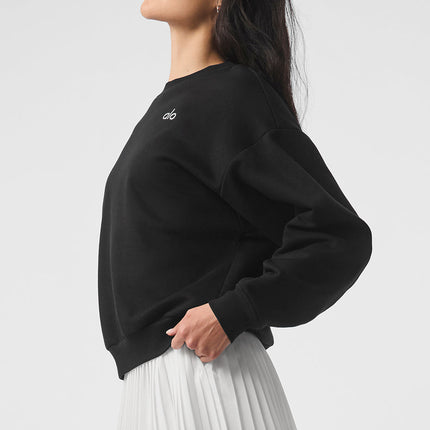 alo Women's Accolade Crew Neck Pullover - Black