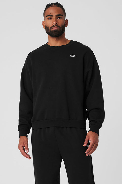 alo Men's Accolade Crew Neck Pullover - Black
