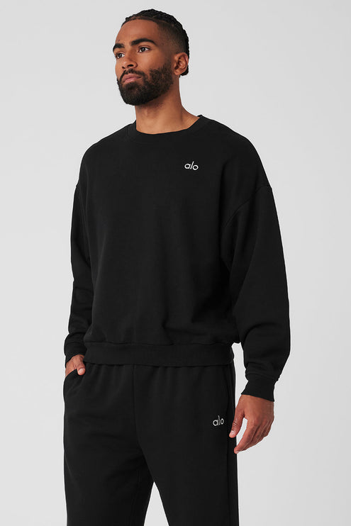 alo Men's Accolade Crew Neck Pullover - Black