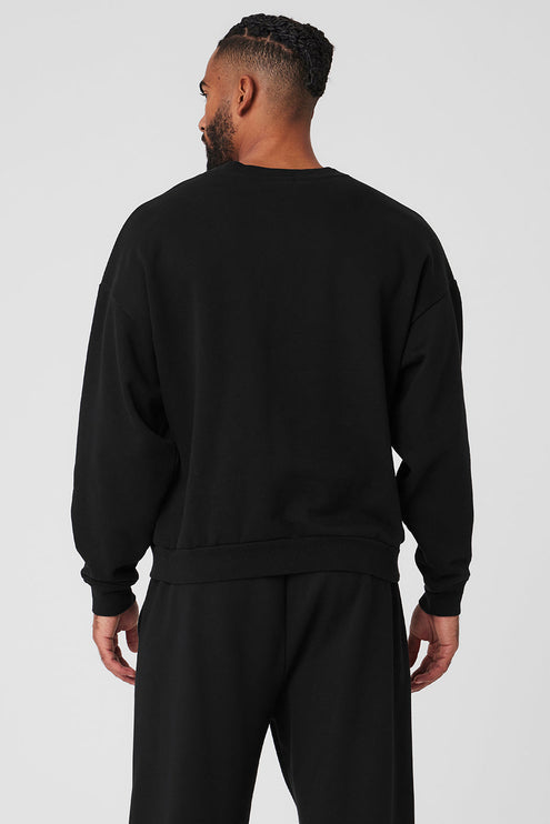alo Men's Accolade Crew Neck Pullover - Black