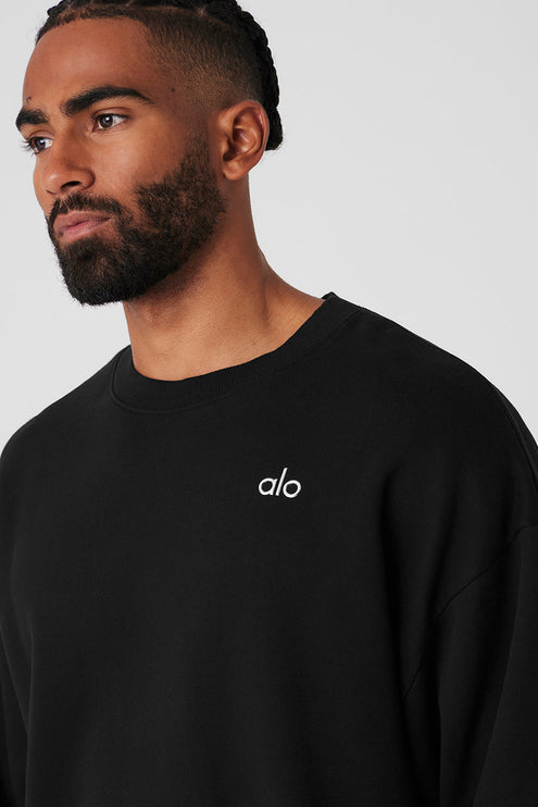 alo Men's Accolade Crew Neck Pullover - Black