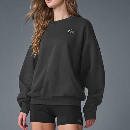 alo Women's Accolade Crew Neck Pullover - Anthracite
