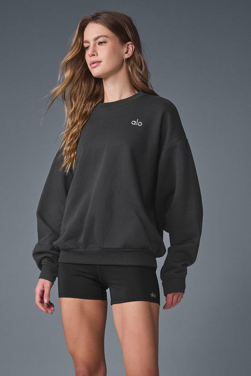 alo Women's Accolade Crew Neck Pullover - Anthracite