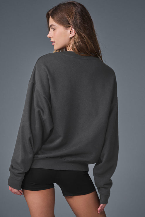 alo Women's Accolade Crew Neck Pullover - Anthracite